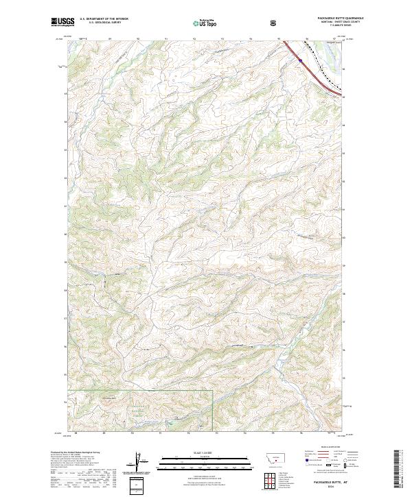Packsaddle Butte topographic map thumbnail