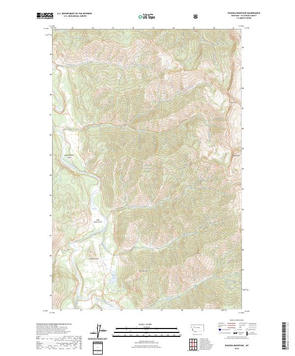 Pagoda Mountain topographic map thumbnail