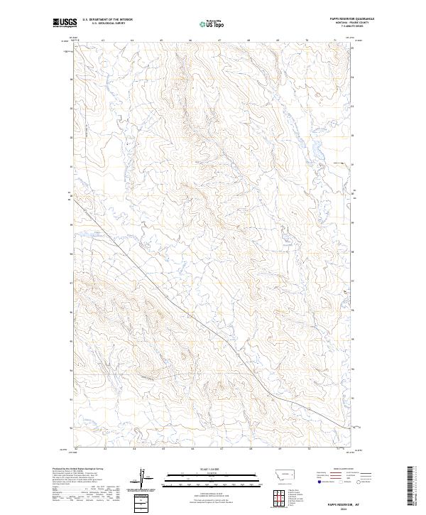 Papps Reservoir topographic map thumbnail