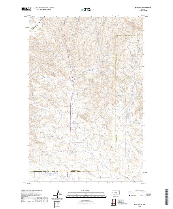 Park Coulee topographic map thumbnail