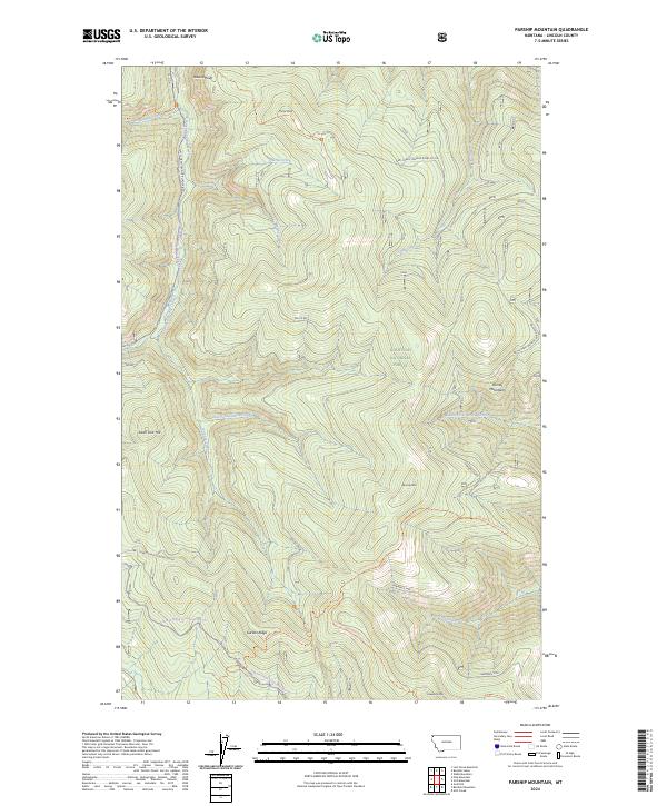 Parsnip Mountain topographic map thumbnail