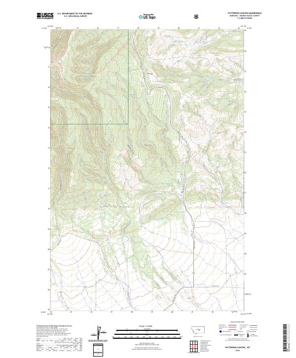 Patterson Canyon topographic map thumbnail