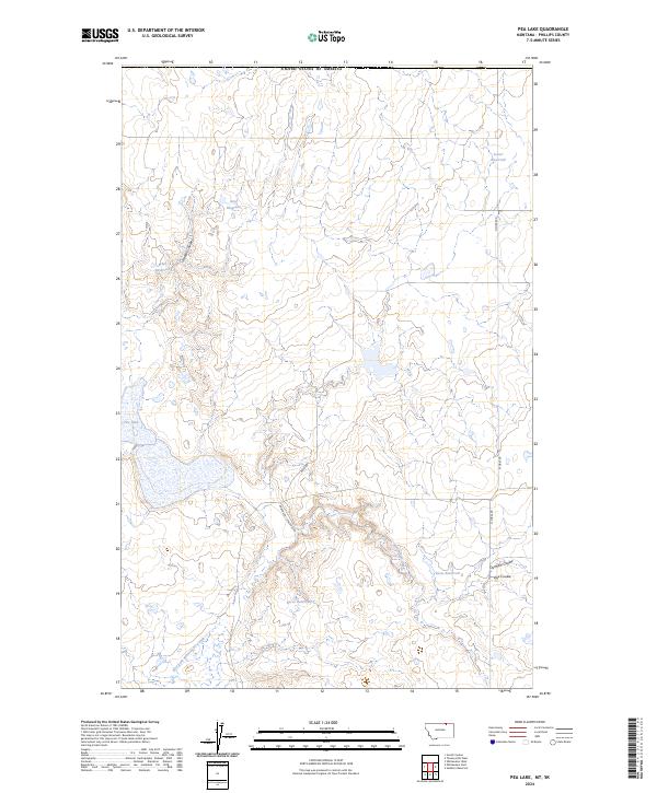 Pea Lake topographic map thumbnail