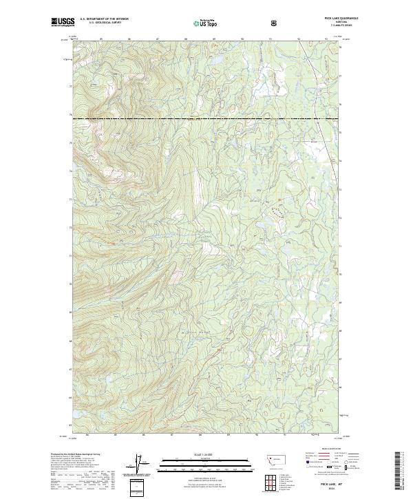 Peck Lake topographic map thumbnail
