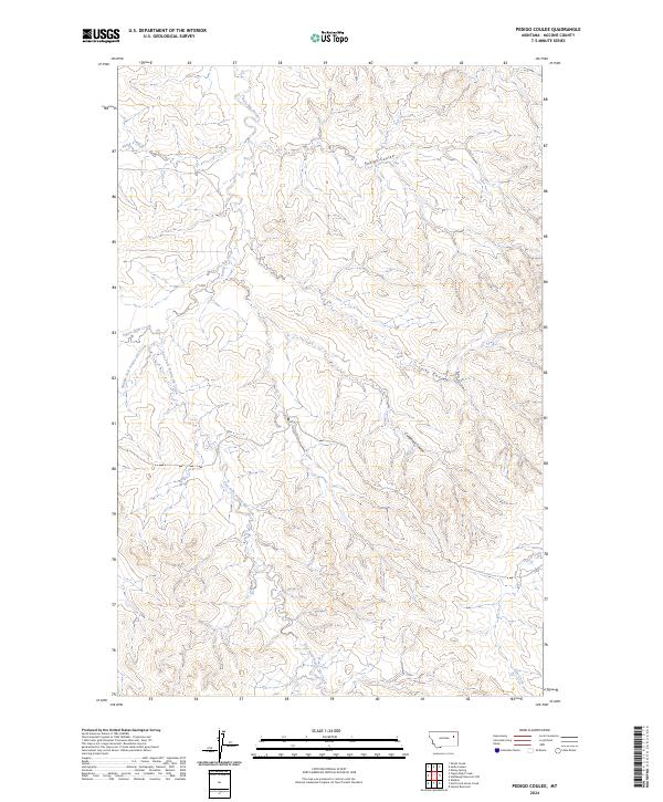 Pedigo Coulee topographic map thumbnail