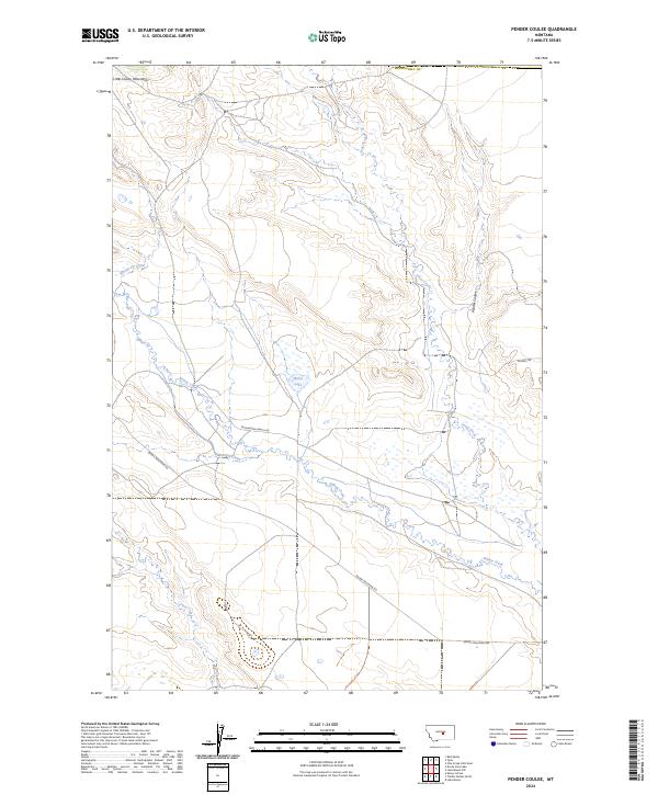 Pender Coulee topographic map thumbnail