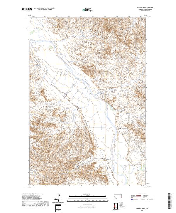 Pennock Creek topographic map thumbnail