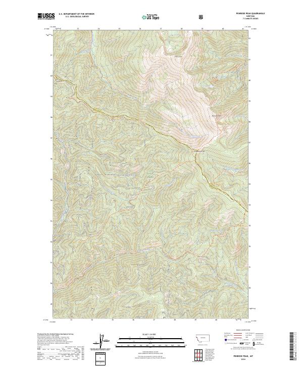 Penrose Peak topographic map thumbnail