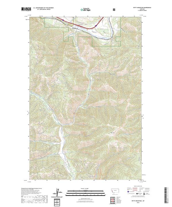 Petty Mountain topographic map thumbnail