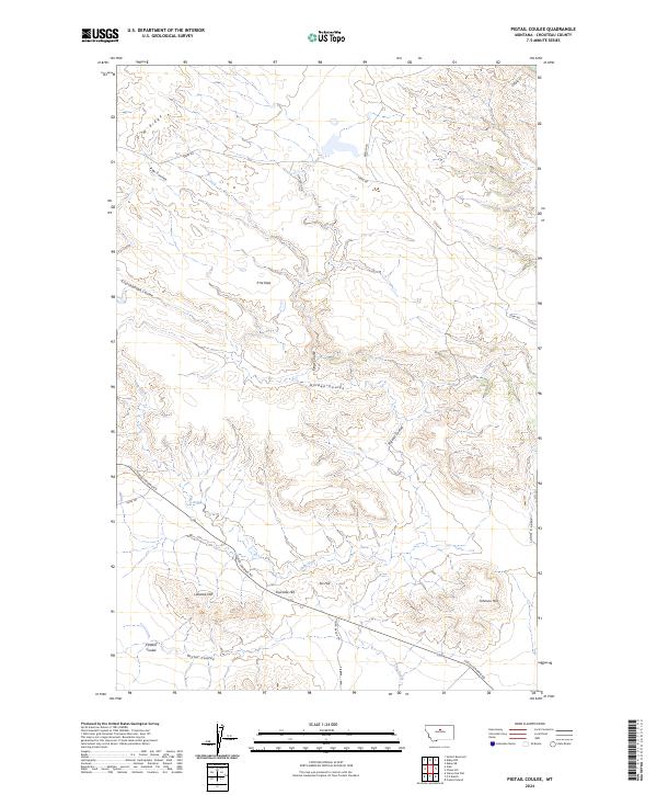 Pigtail Coulee topographic map thumbnail