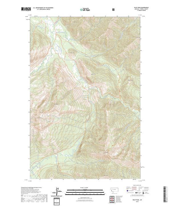 Pilot Peak topographic map thumbnail