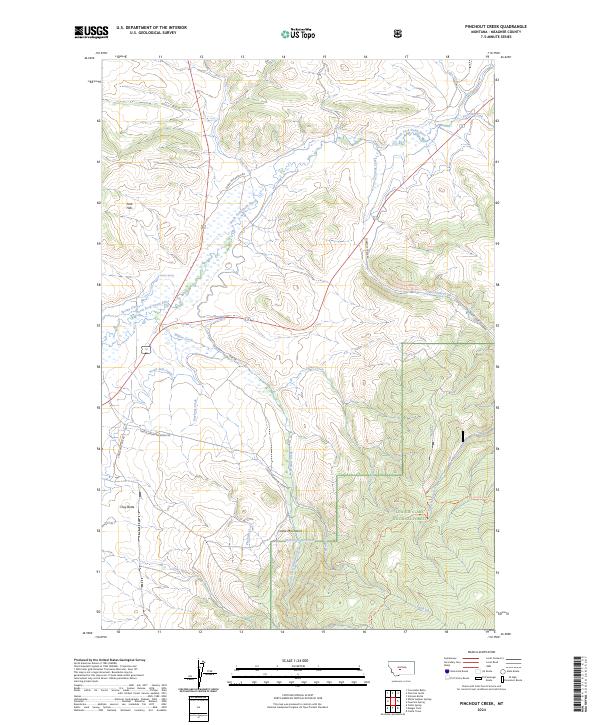 Pinchout Creek topographic map thumbnail