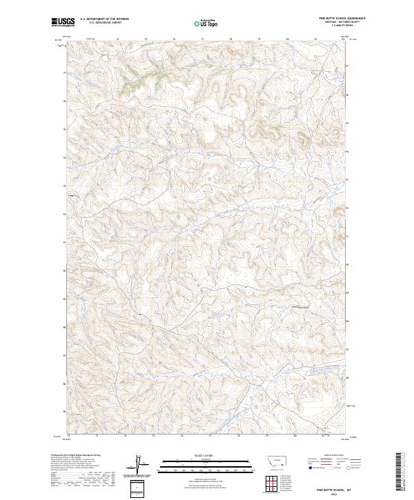 Pine Butte School topographic map thumbnail