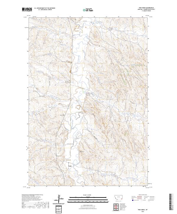 Pine Creek 2024 topographic map thumbnail