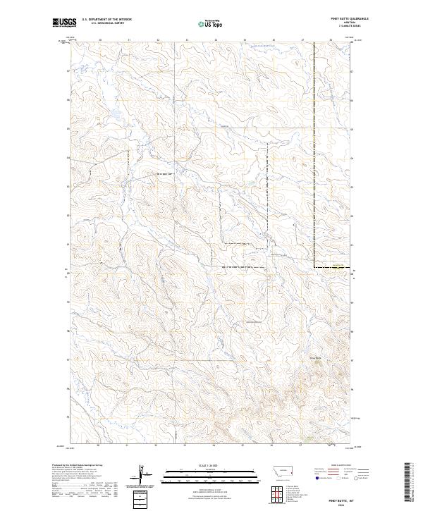 Piney Butte 2024 topographic map thumbnail
