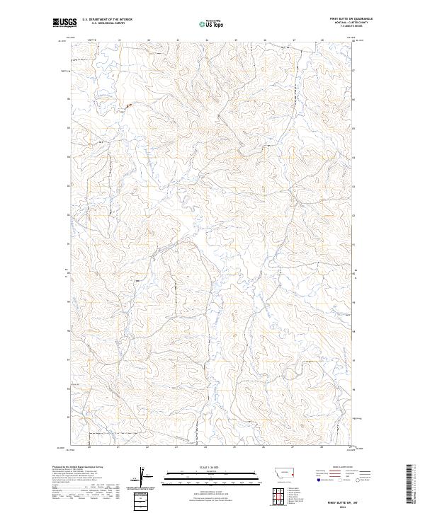 Piney Butte SW topographic map thumbnail