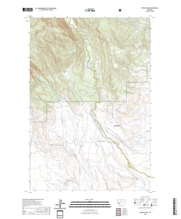 Pintler Lake topographic map thumbnail