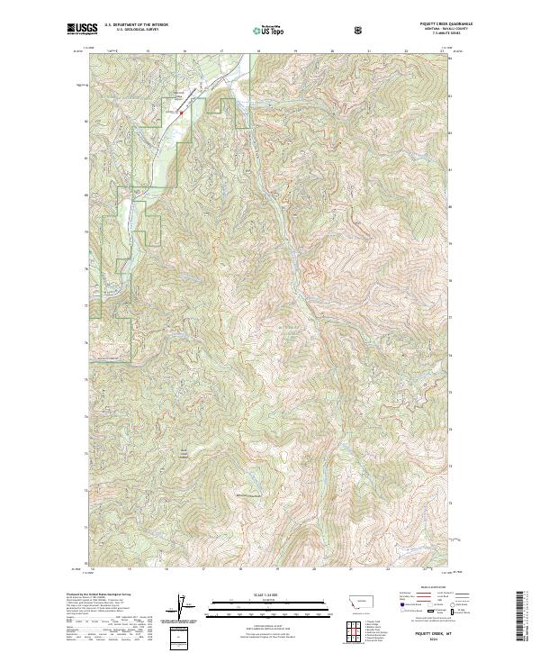 Piquett Creek topographic map thumbnail
