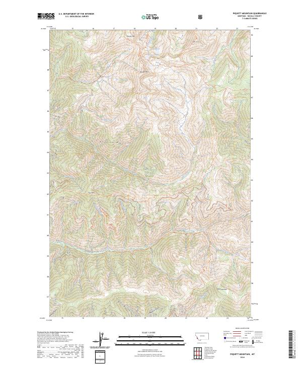 Piquett Mountain topographic map thumbnail