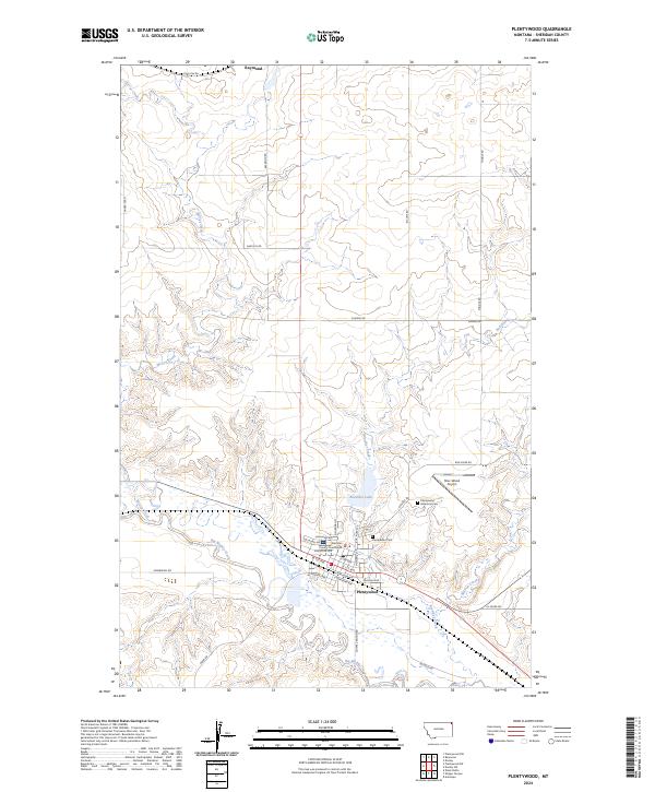 Plentywood topographic map thumbnail