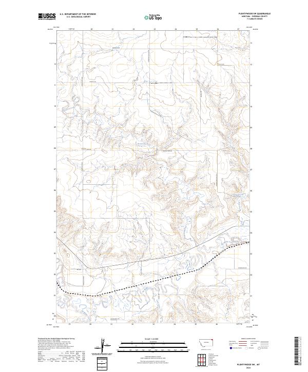 Plentywood SW topographic map thumbnail