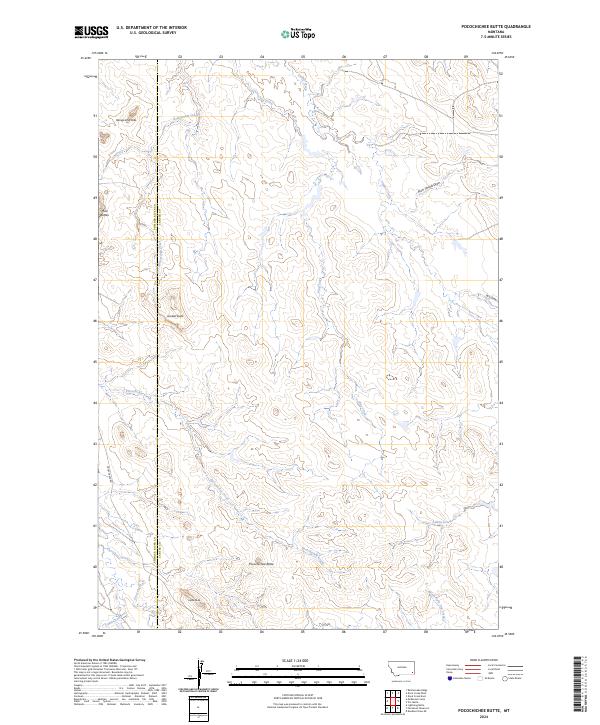 Pocochichee Butte topographic map thumbnail