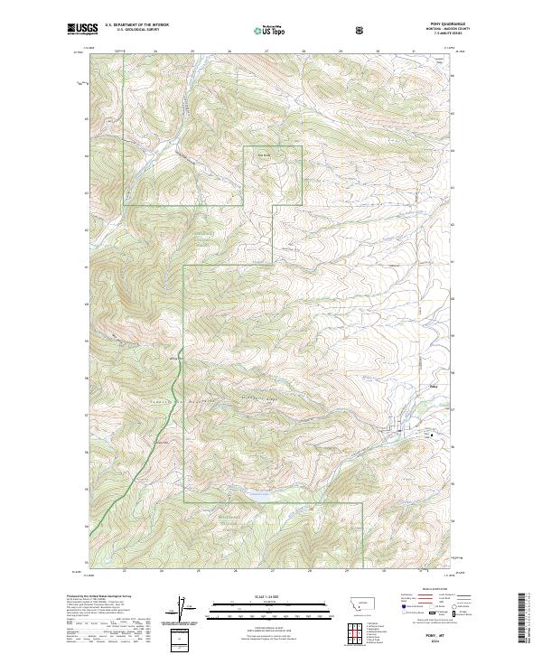 Pony topographic map thumbnail