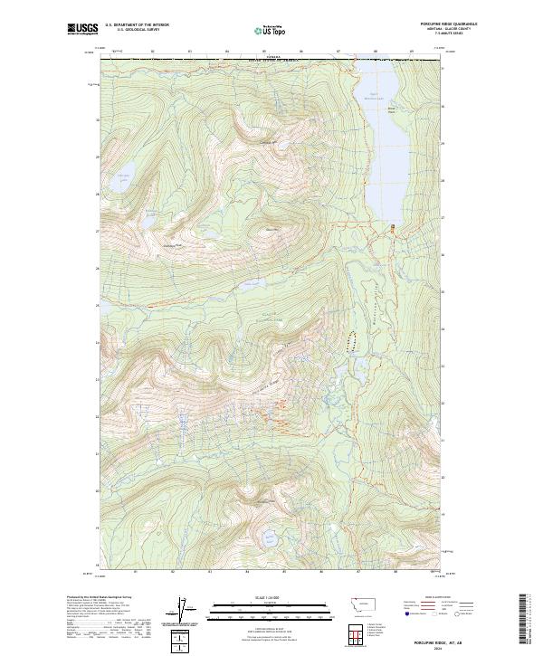 Porcupine Ridge topographic map thumbnail