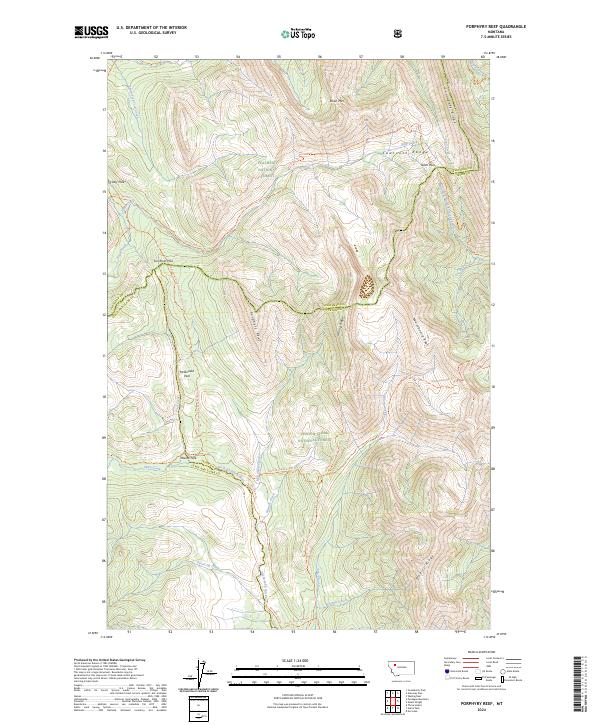 Porphyry Reef topographic map thumbnail