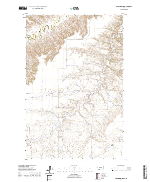 Possum Run Creek topographic map thumbnail