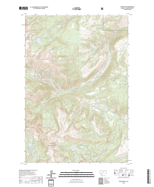Potosi Peak topographic map thumbnail