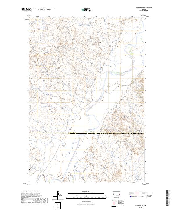 Powderville topographic map thumbnail