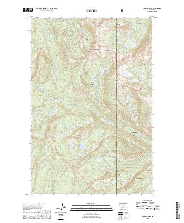 Pozega Lakes topographic map thumbnail