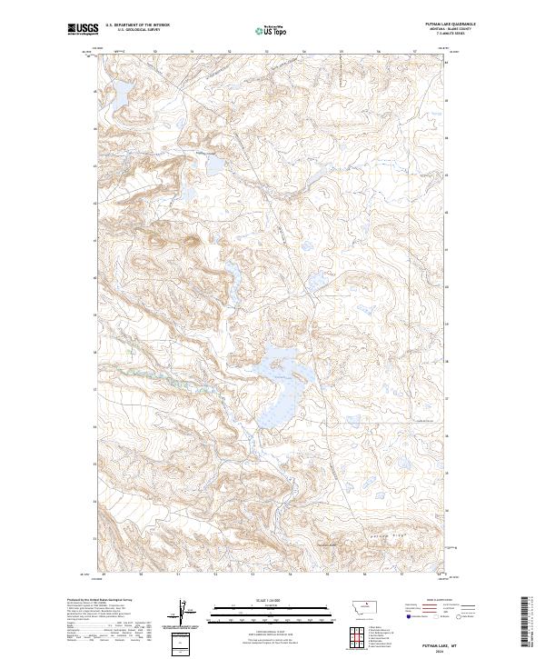 Putnam Lake topographic map thumbnail