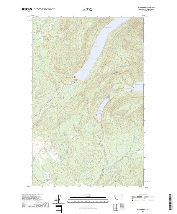 Quartz Ridge topographic map thumbnail