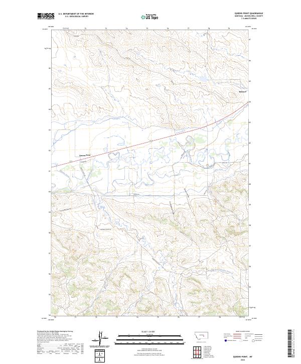 Queens Point 2024 topographic map thumbnail