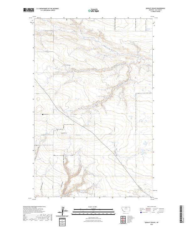 Quigley Coulee topographic map thumbnail