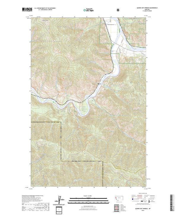 Quinns Hot Springs topographic map thumbnail