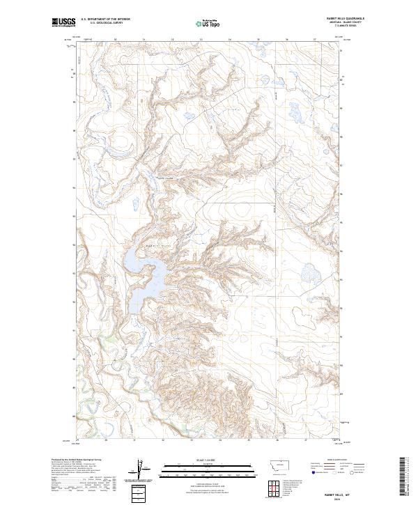 Rabbit Hills topographic map thumbnail