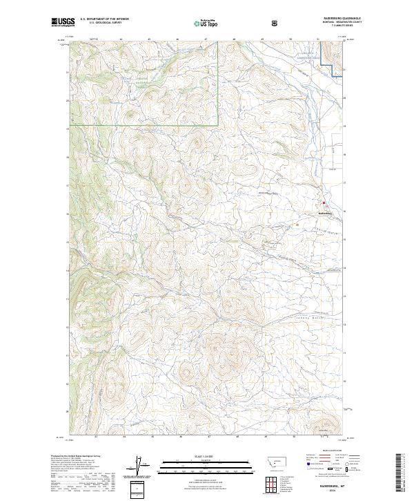Radersburg topographic map thumbnail