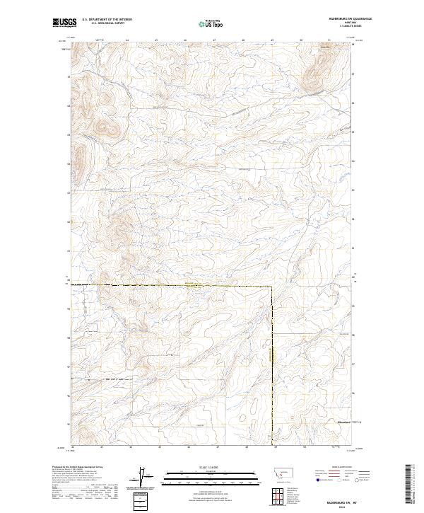 Radersburg SW topographic map thumbnail