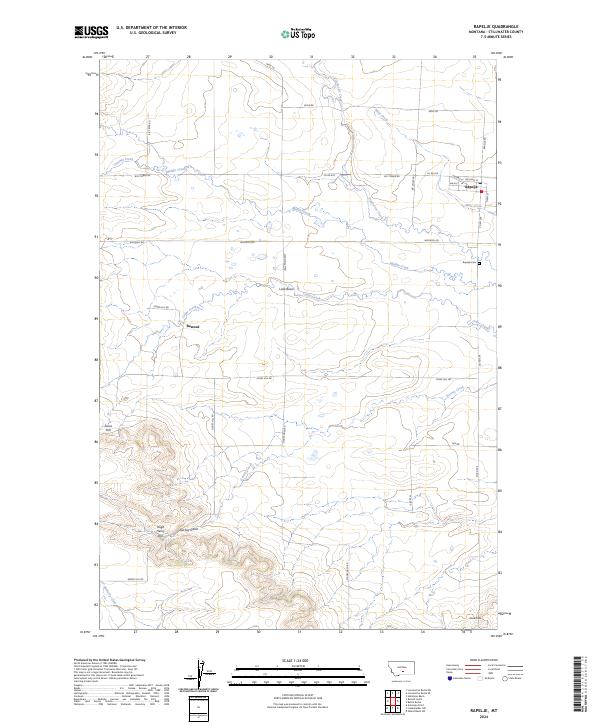 Rapelje 2024 topographic map thumbnail