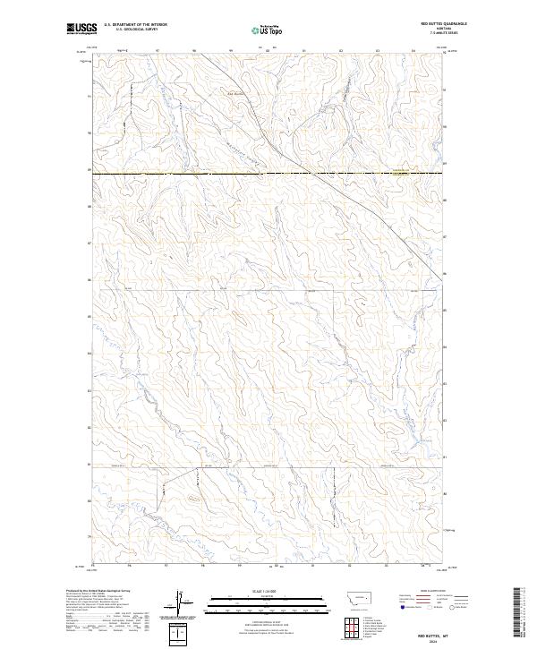Red Buttes topographic map thumbnail