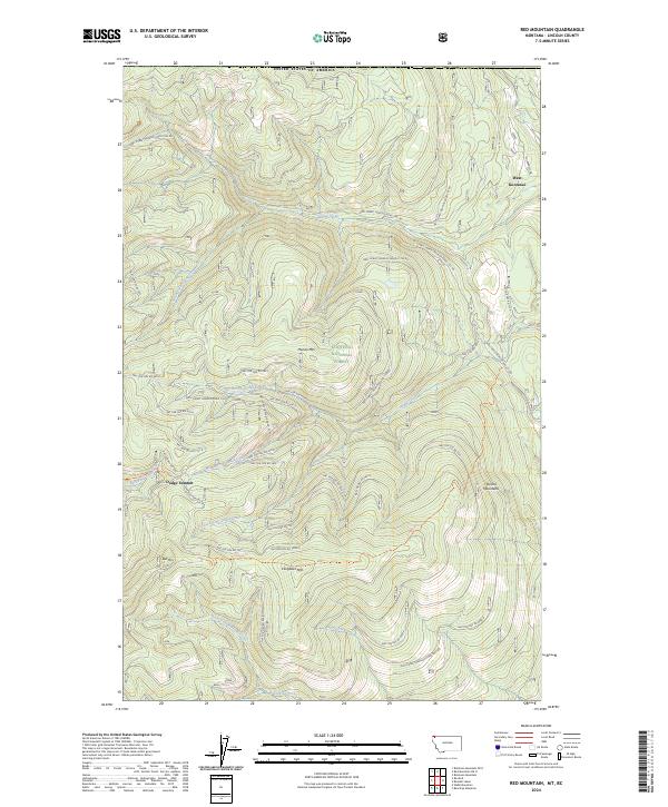 Red Mountain 2024 topographic map thumbnail
