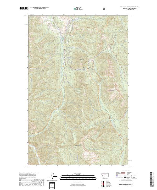 Red Plume Mountain topographic map thumbnail