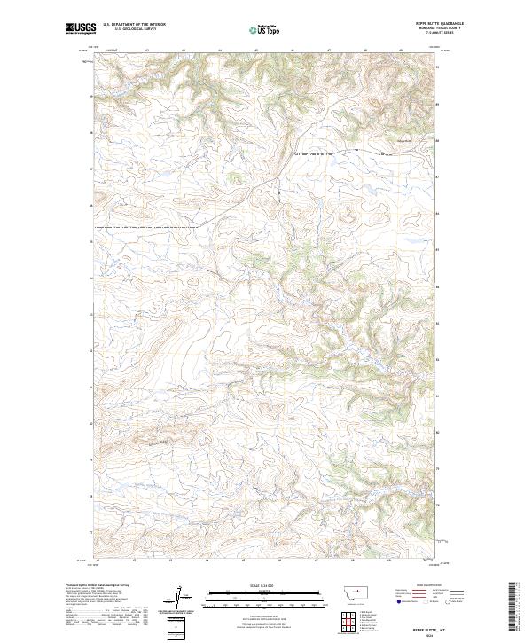 Reppe Butte topographic map thumbnail