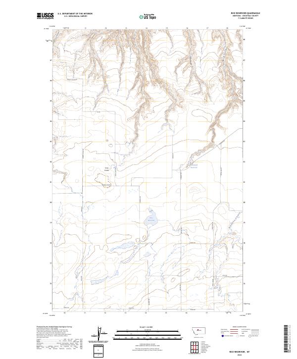 Rice Reservoir topographic map thumbnail