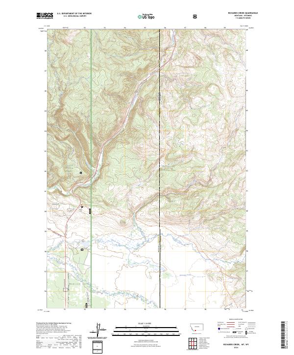 Richards Creek topographic map thumbnail