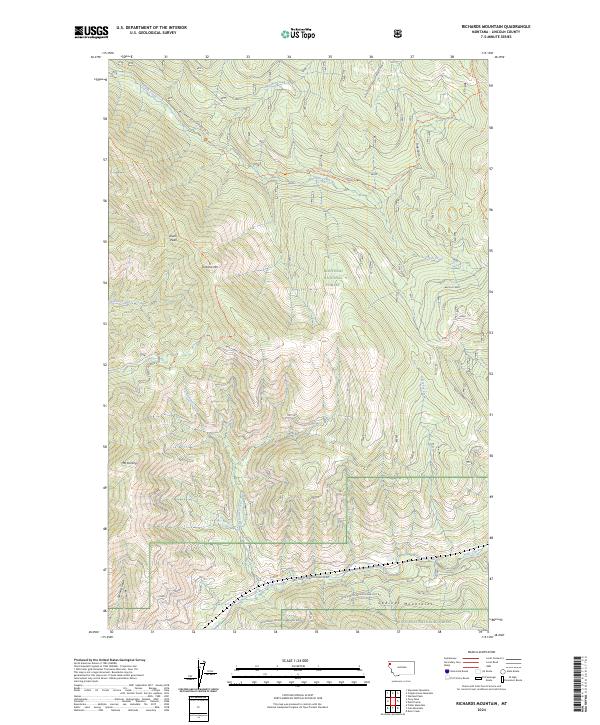 Richards Mountain 2024 topographic map thumbnail