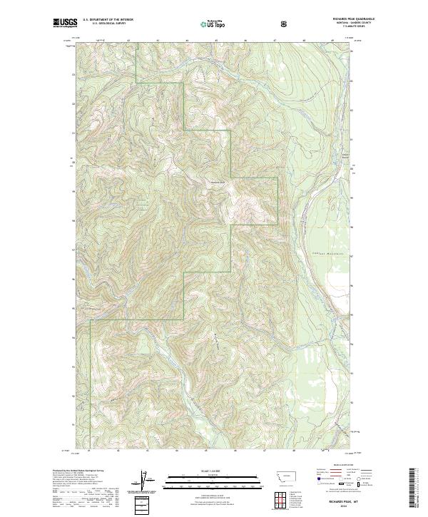 Richards Peak 2024 topographic map thumbnail